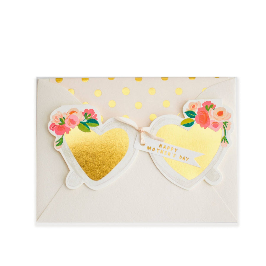 Happy Mothers Day Sun Glasses & Flowers Card