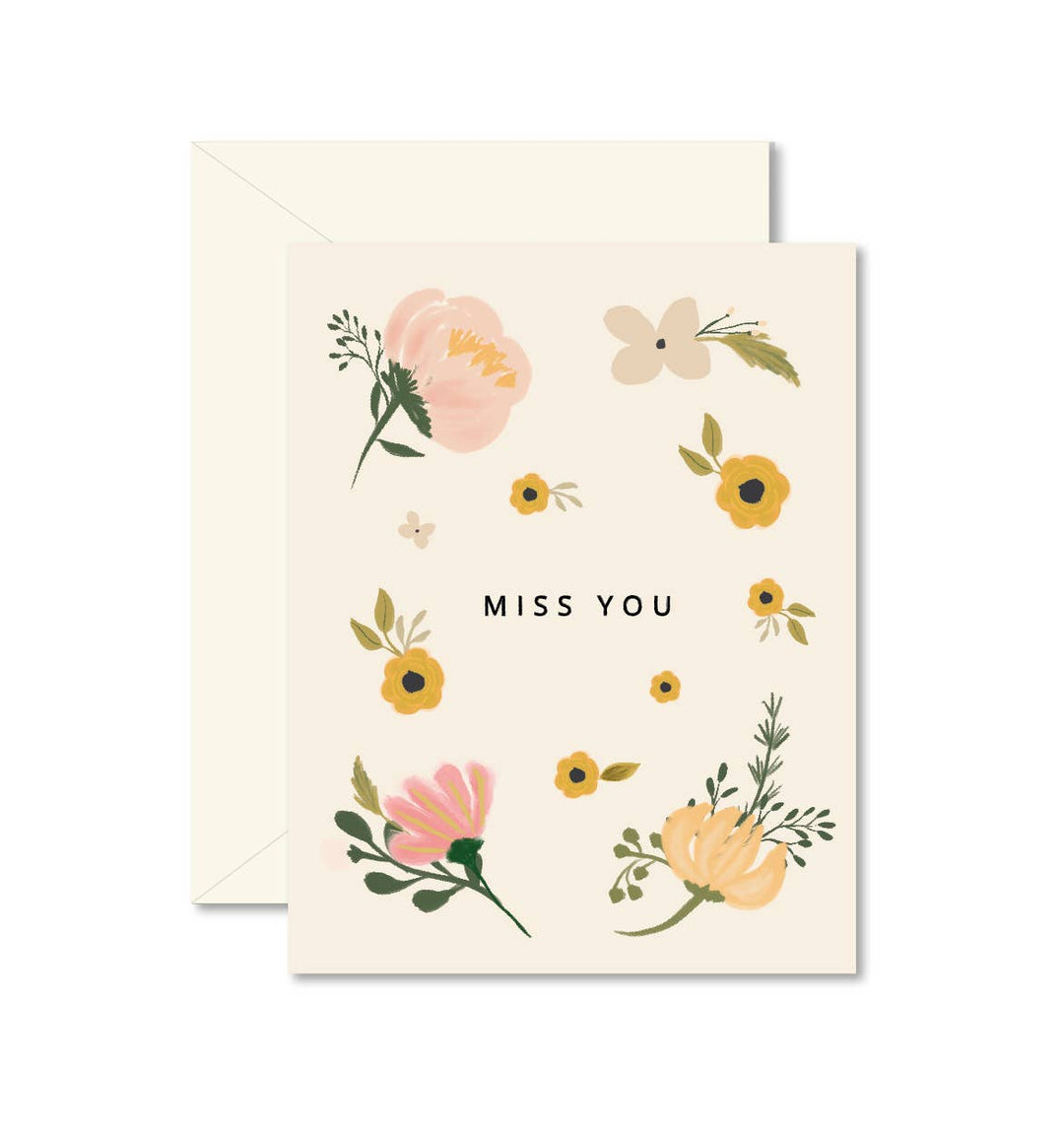 CardsMiss You Card with Return Tear-Off Postcard