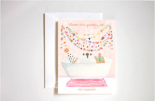 CardIntrovert Bubble Bath Birthday Card