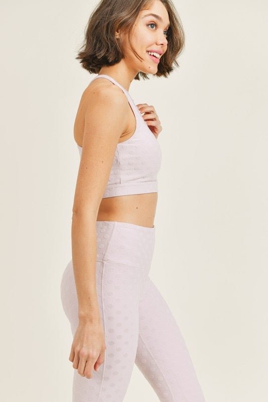 ActivewearTextured Polkadot Jacquard Set