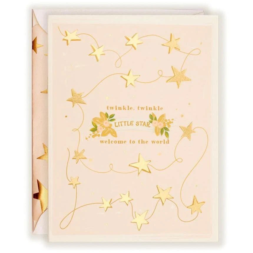 Baby CardTwinkle Twinkle, Little Star Blush Card